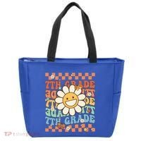 Retro Groovy 7Th Grade Back To School Happy First Day School Cool Gift Tote Bag thumb 0