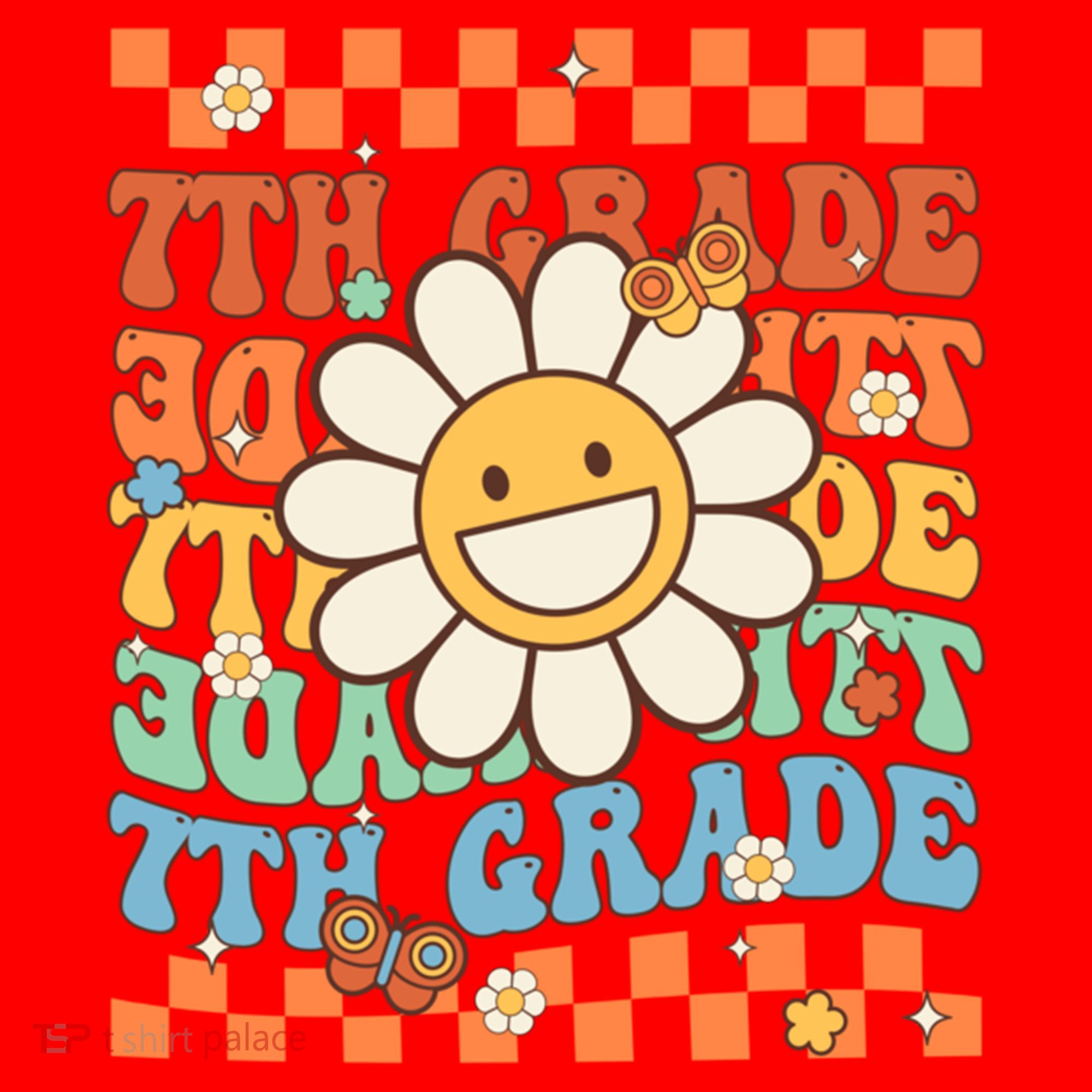 Retro Groovy 7Th Grade Back To School Happy First Day School Cool Gift Santa Hat