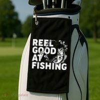 Reel Good At Fishing Golf Towel thumb 2