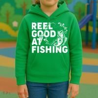 Reel Good At Fishing Kids Hoodie thumb 3