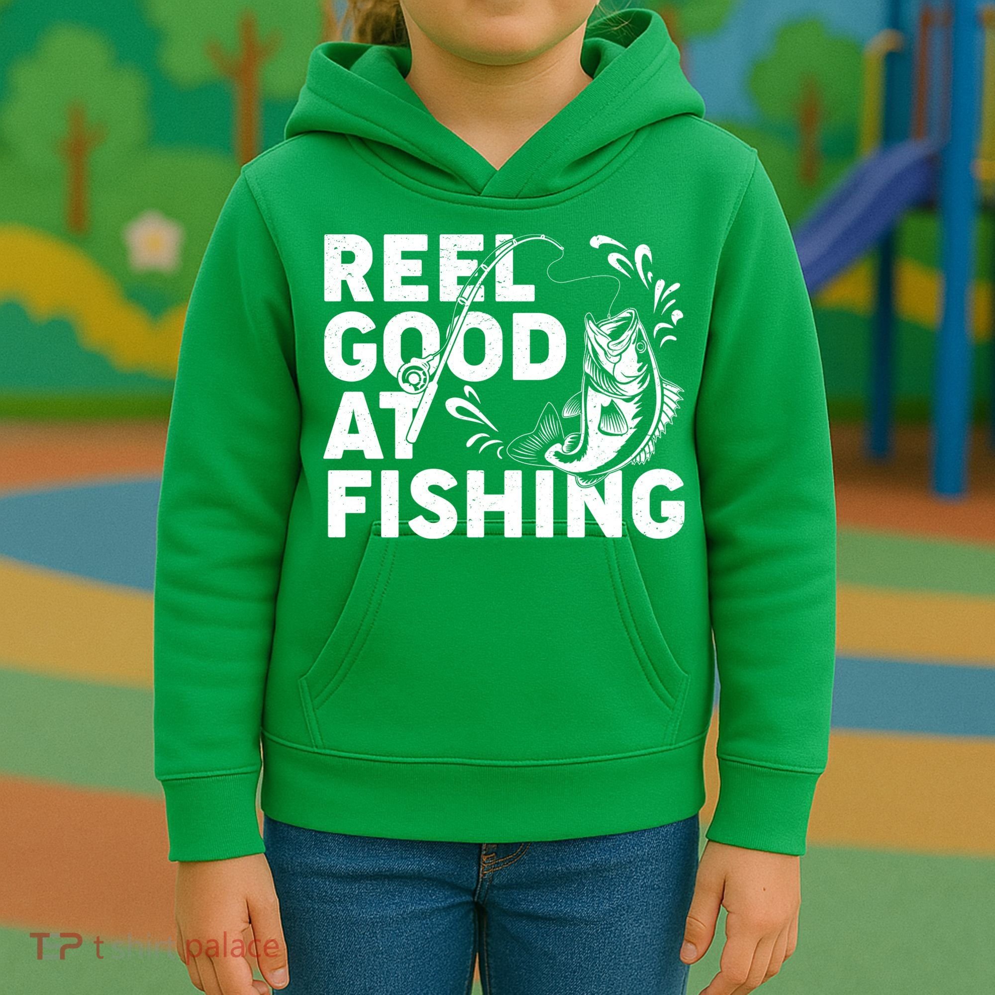 Reel Good At Fishing Kids Hoodie
