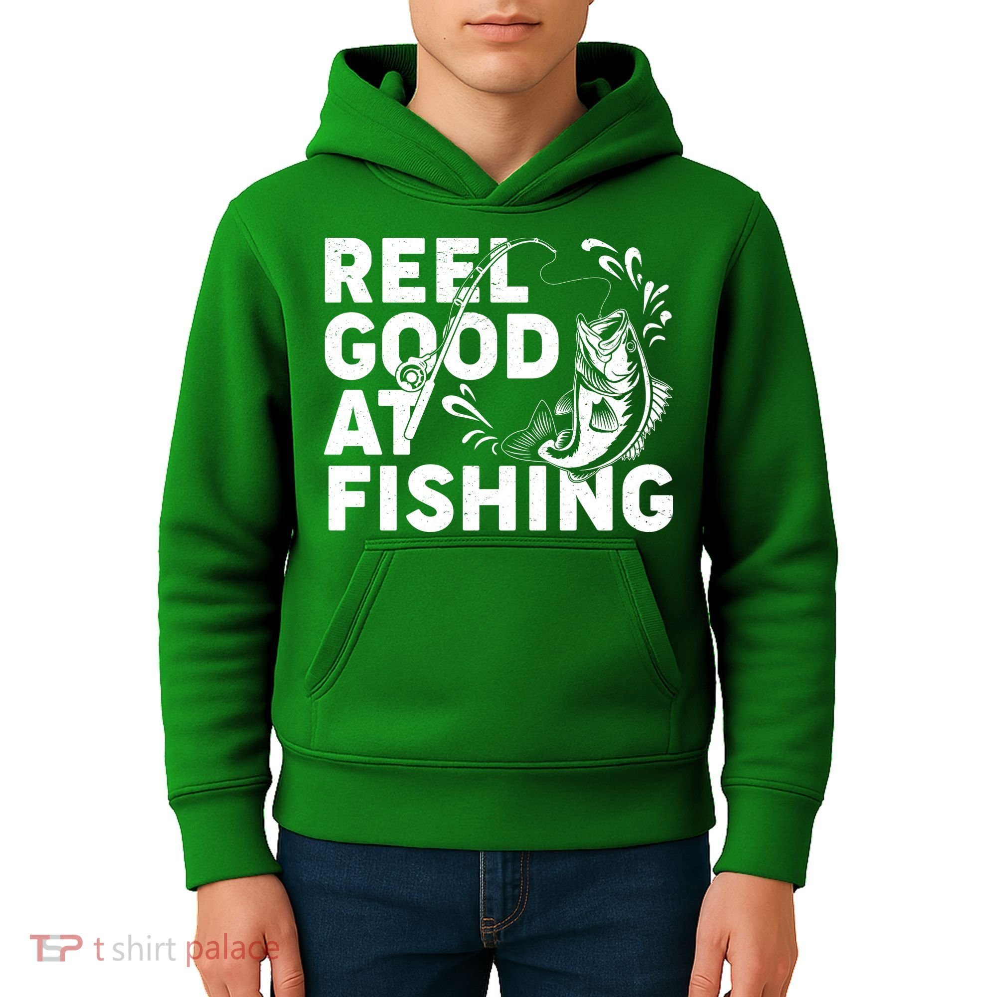 Reel Good At Fishing Kids Hoodie