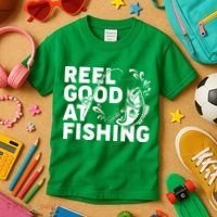 Reel Good At Fishing Kids T-Shirt thumb 3