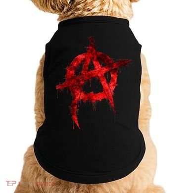 Red Graffiti Anarchy Symbol Doggie Tank