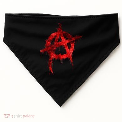 Red Graffiti Anarchy Symbol USA-Made Doggie Bandana
