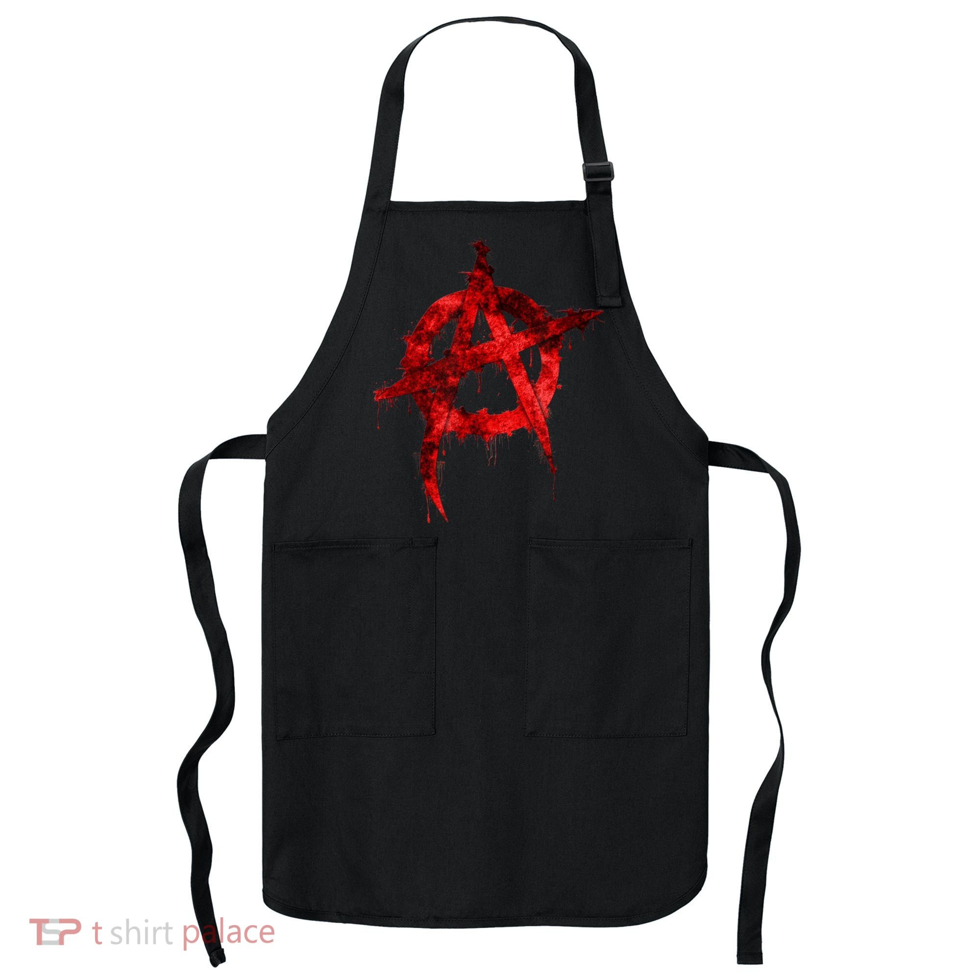 Red Graffiti Anarchy Symbol Apron