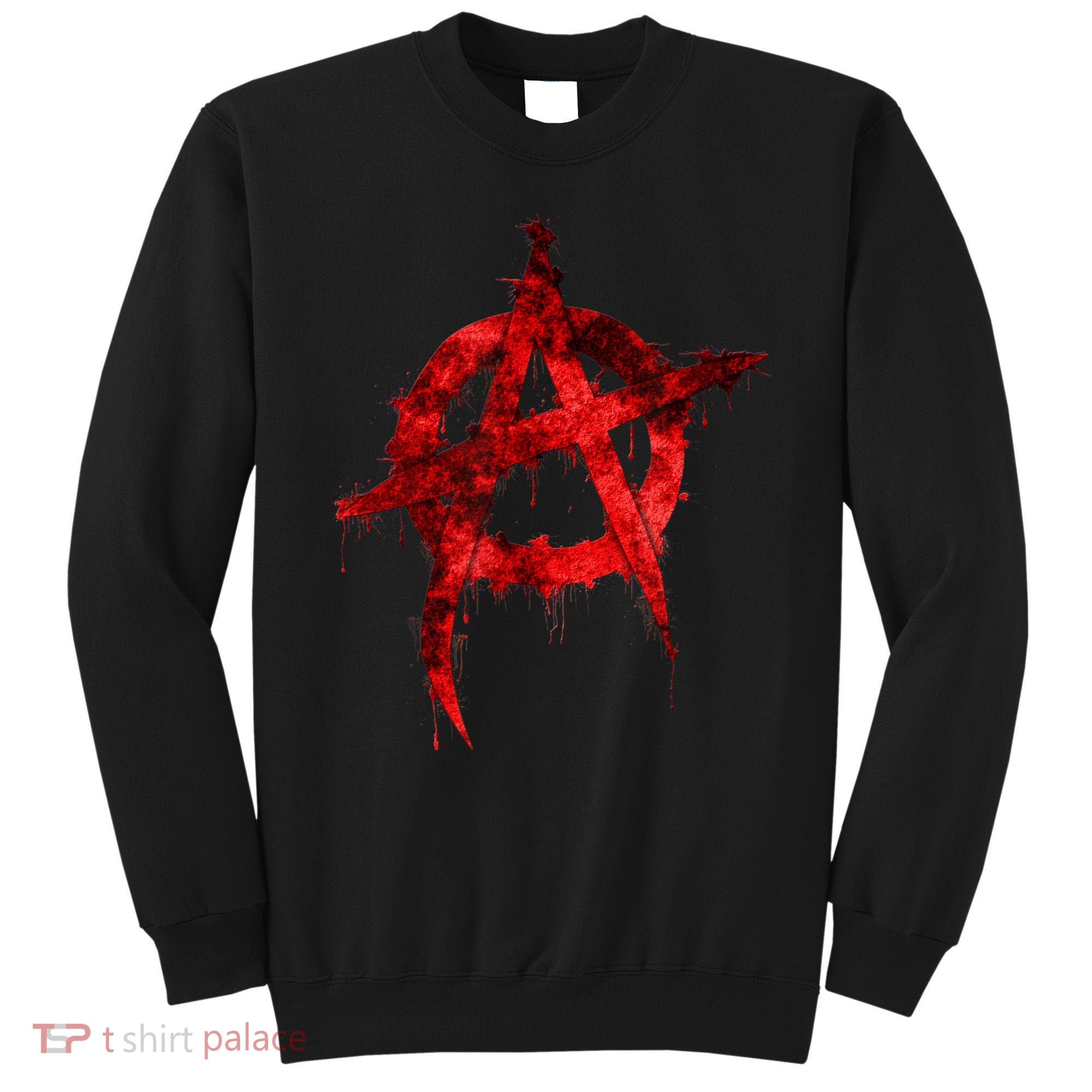 Red Graffiti Anarchy Symbol Sweatshirt