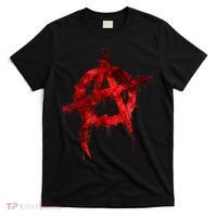 Red Graffiti Anarchy Symbol T-Shirt thumb 0