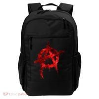 Red Graffiti Anarchy Symbol Backpack thumb 0