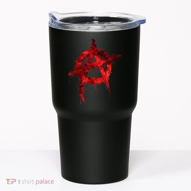 Red Graffiti Anarchy Symbol Tumbler