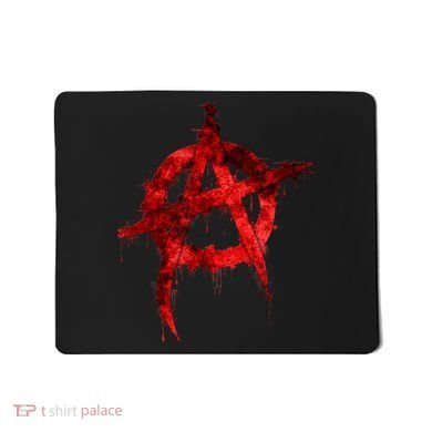 Red Graffiti Anarchy Symbol Mousepad