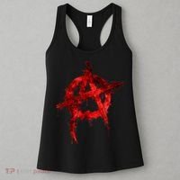 Red Graffiti Anarchy Symbol Women's Tank Top thumb 3