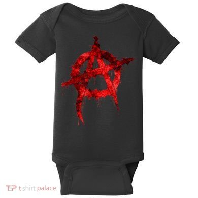 Red Graffiti Anarchy Symbol Baby Bodysuit