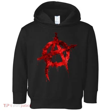 Red Graffiti Anarchy Symbol Toddler Hoodie