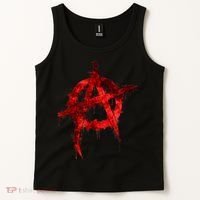 Red Graffiti Anarchy Symbol Tank Top thumb 2