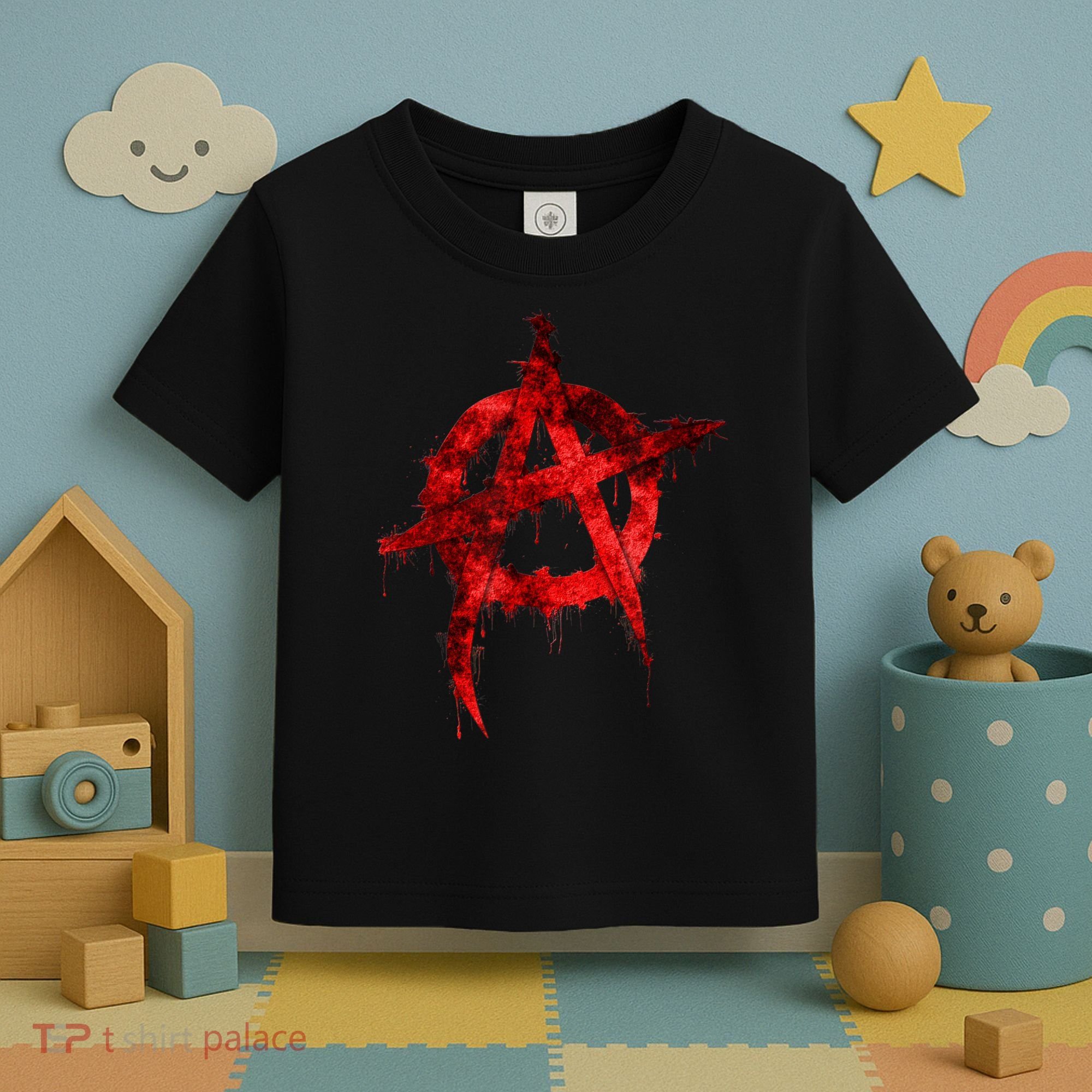 Red Graffiti Anarchy Symbol Toddler T-Shirt