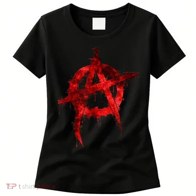 Red Graffiti Anarchy Symbol Women's T-Shirt