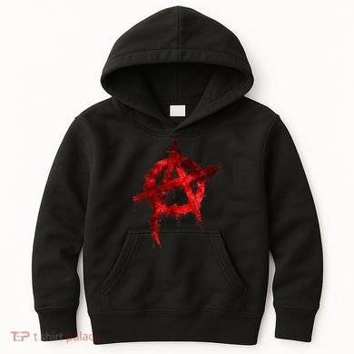 Red Graffiti Anarchy Symbol Kids Hoodie