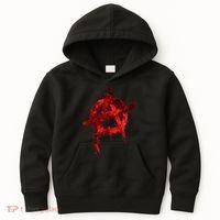 Red Graffiti Anarchy Symbol Kids Hoodie thumb 0
