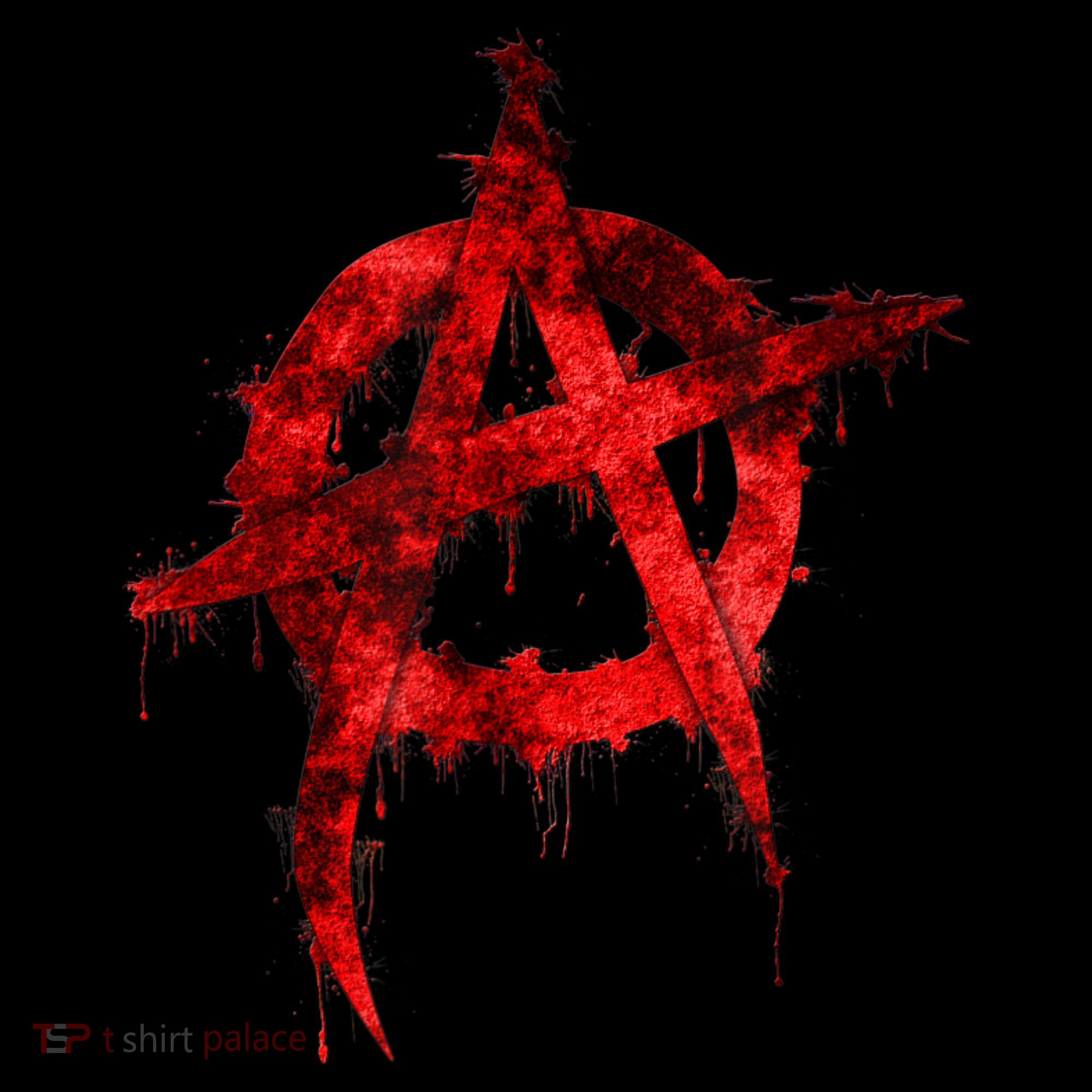 Red Graffiti Anarchy Symbol Kids Long Sleeve Shirt