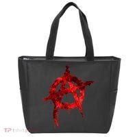 Red Graffiti Anarchy Symbol Tote Bag thumb 0
