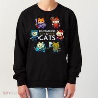 RPG Gamer And Cats D20 Dice Nerdy  Women's Sweatshirt thumb 0
