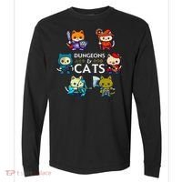 RPG Gamer And Cats D20 Dice Nerdy  Comfort Colors Heavyweight Long Sleeve T-Shirt thumb 0