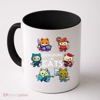 RPG Gamer And Cats D20 Dice Nerdy  Coffee Mug thumb 0