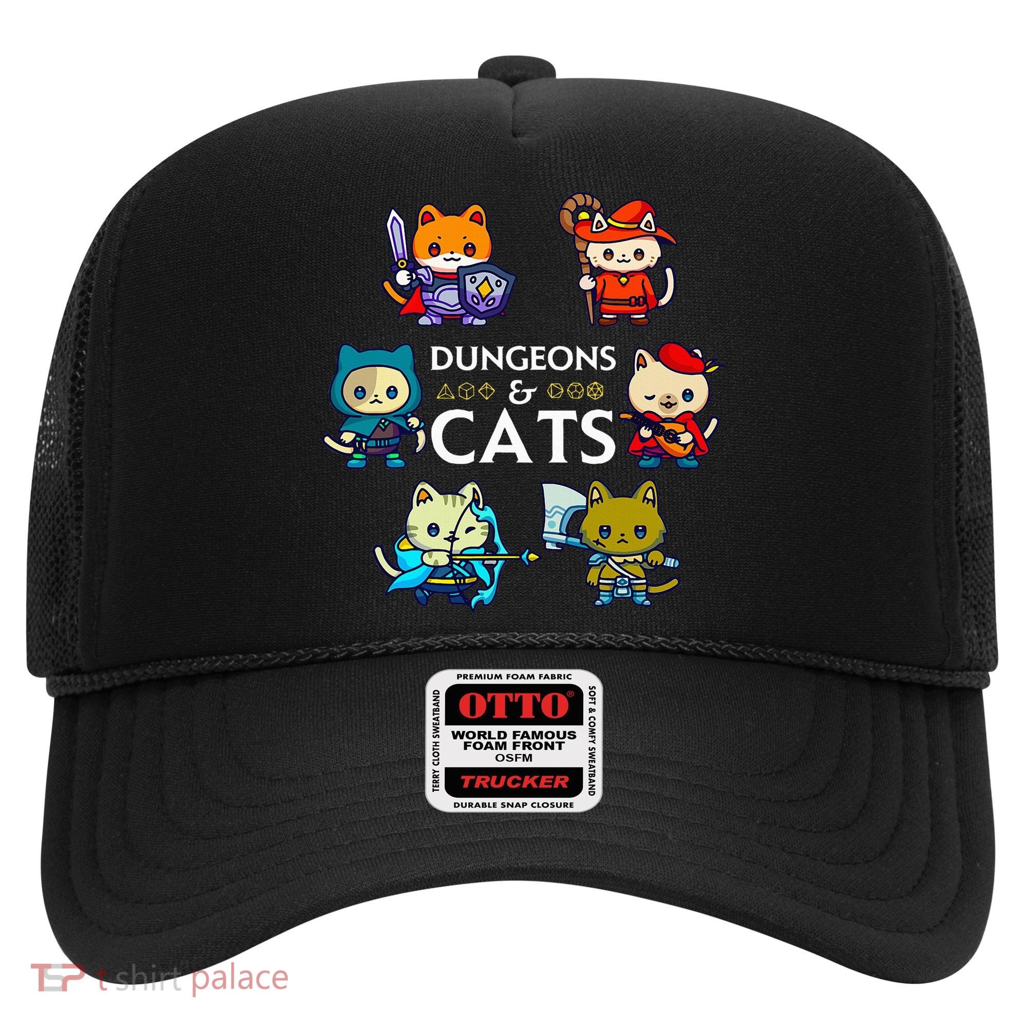 RPG Gamer And Cats D20 Dice Nerdy  Hat