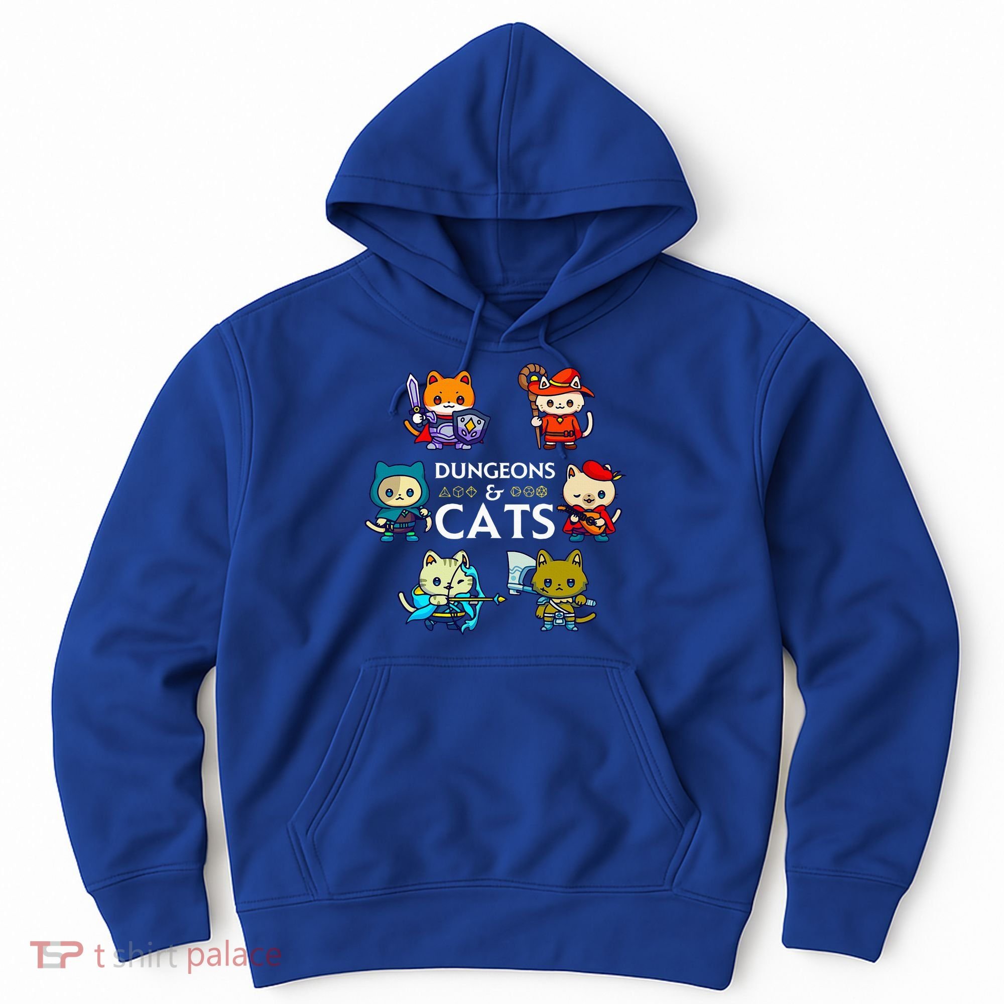 RPG Gamer And Cats D20 Dice Nerdy  Hoodie