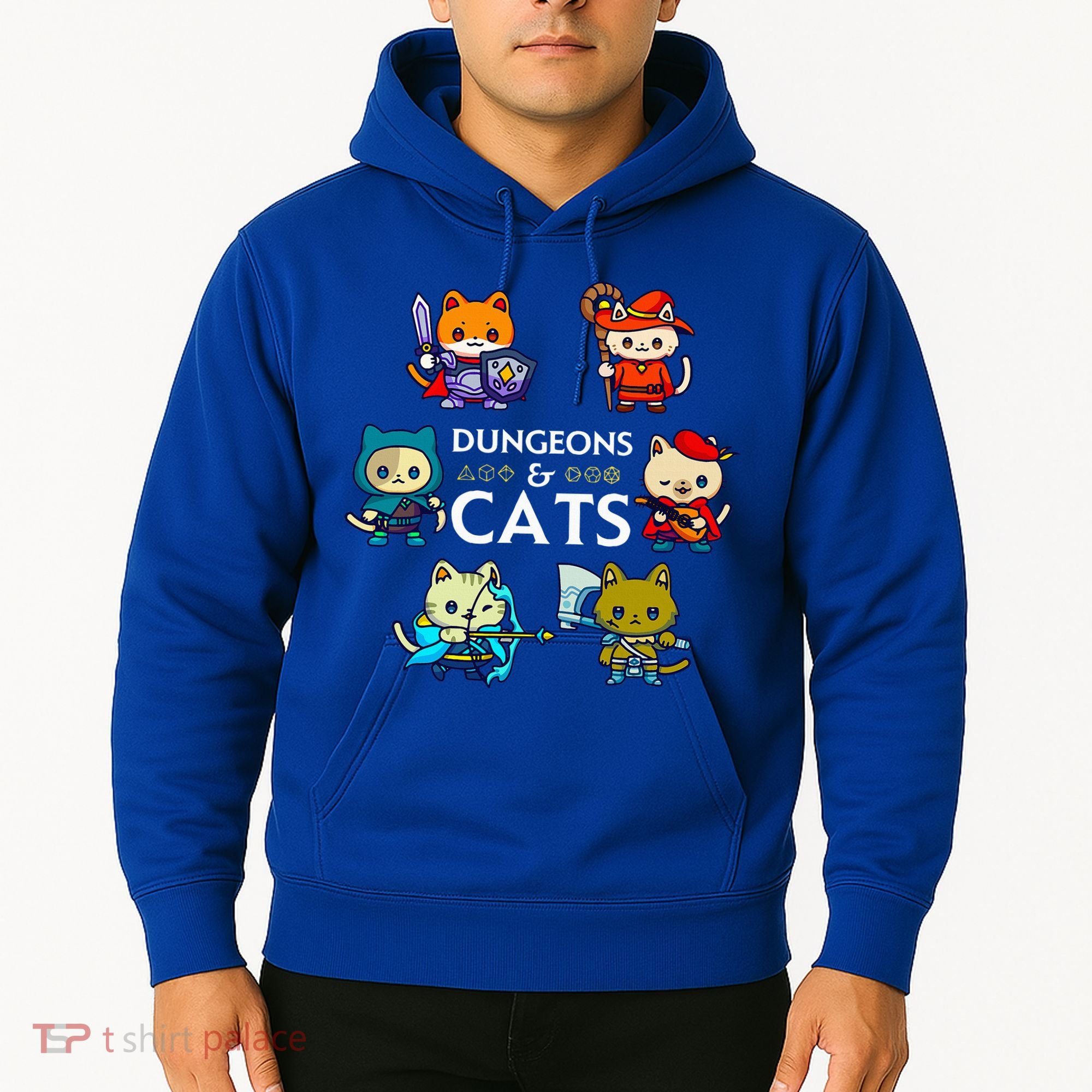 RPG Gamer And Cats D20 Dice Nerdy  Hoodie