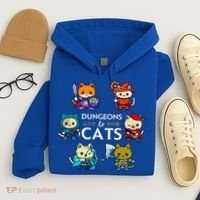 RPG Gamer And Cats D20 Dice Nerdy  Hoodie thumb 4