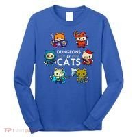 RPG Gamer And Cats D20 Dice Nerdy  Long Sleeve Shirt thumb 0