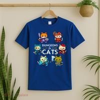 RPG Gamer And Cats D20 Dice Nerdy  T-Shirt thumb 2