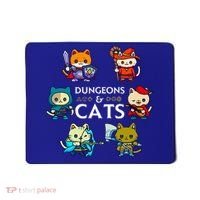 RPG Gamer And Cats D20 Dice Nerdy  Mousepad thumb 0