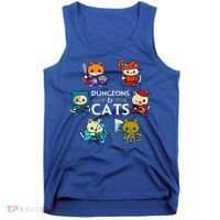 RPG Gamer And Cats D20 Dice Nerdy  Tank Top thumb 0