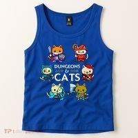RPG Gamer And Cats D20 Dice Nerdy  Tank Top thumb 2