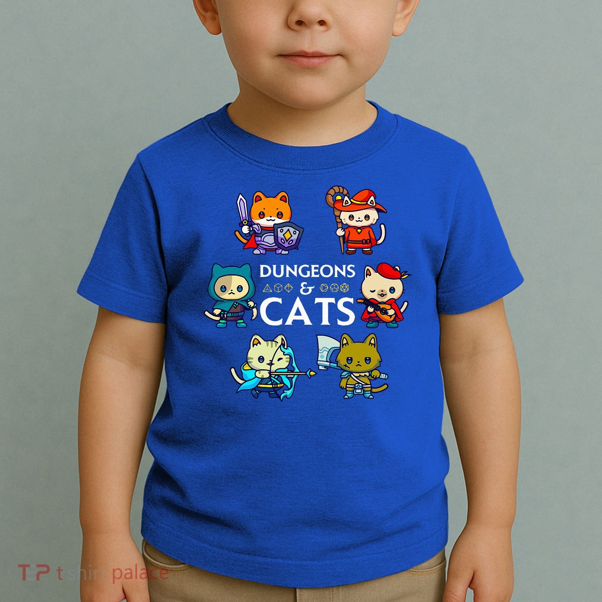 RPG Gamer And Cats D20 Dice Nerdy  Toddler T-Shirt