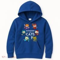 RPG Gamer And Cats D20 Dice Nerdy  Kids Hoodie thumb 0