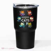 Rpg Gamer And Cats D20 Dice Nerdy Cute Cat Tumbler thumb 0