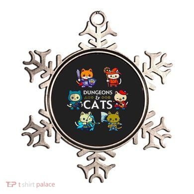 Rpg Gamer And Cats D20 Dice Nerdy Cute Cat Ornament