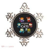 Rpg Gamer And Cats D20 Dice Nerdy Cute Cat Ornament thumb 0