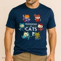 Rpg Gamer And Cats D20 Dice Nerdy Cute Cat Cooling Performance Crew T-Shirt thumb 2