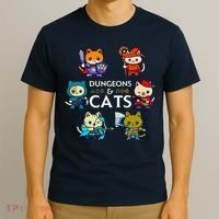 Rpg Gamer And Cats D20 Dice Nerdy Cute Cat T-Shirt thumb 3