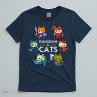 Rpg Gamer And Cats D20 Dice Nerdy Cute Cat T-Shirt thumb 5