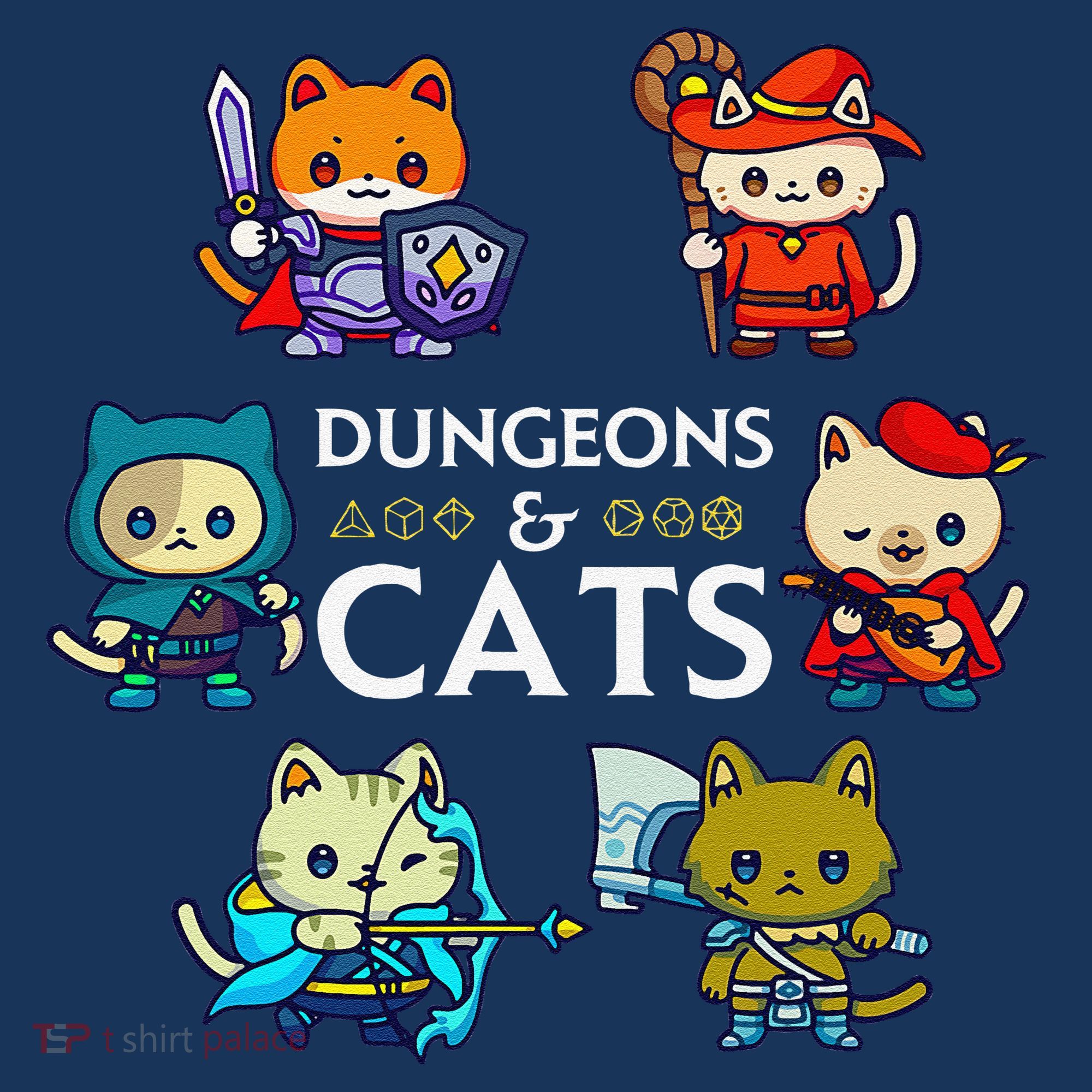 Rpg Gamer And Cats D20 Dice Nerdy Cute Cat Pajama Set