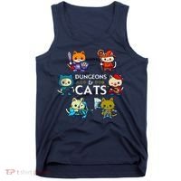 Rpg Gamer And Cats D20 Dice Nerdy Cute Cat Tank Top thumb 0