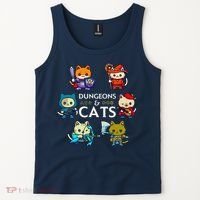 Rpg Gamer And Cats D20 Dice Nerdy Cute Cat Tank Top thumb 2