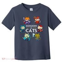 Rpg Gamer And Cats D20 Dice Nerdy Cute Cat Toddler T-Shirt thumb 0
