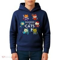 Rpg Gamer And Cats D20 Dice Nerdy Cute Cat Kids Hoodie thumb 4